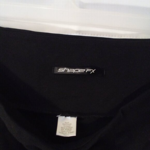 Shape FX Leggings Women L Straight Skinny Active Athletic Cropped Black - Picture 8 of 13